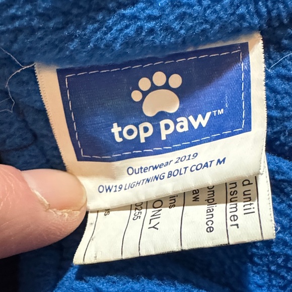 Top Paw Navy and Blue Dog Jacket - Picture 2 of 6